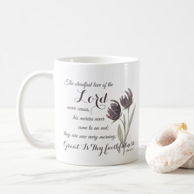 Taza De Café Gran fidelidad a la escritura cristiana verse (Con donut)