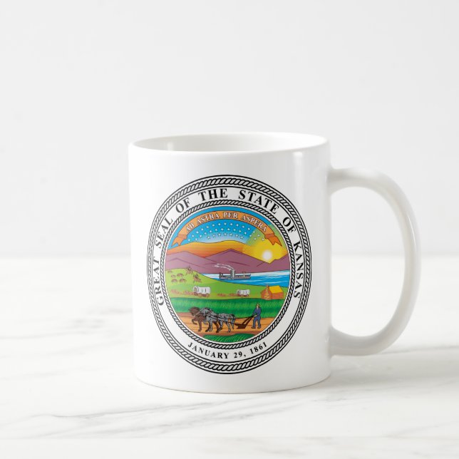 Taza De Café Gran foco del estado de Kansas (Derecha)