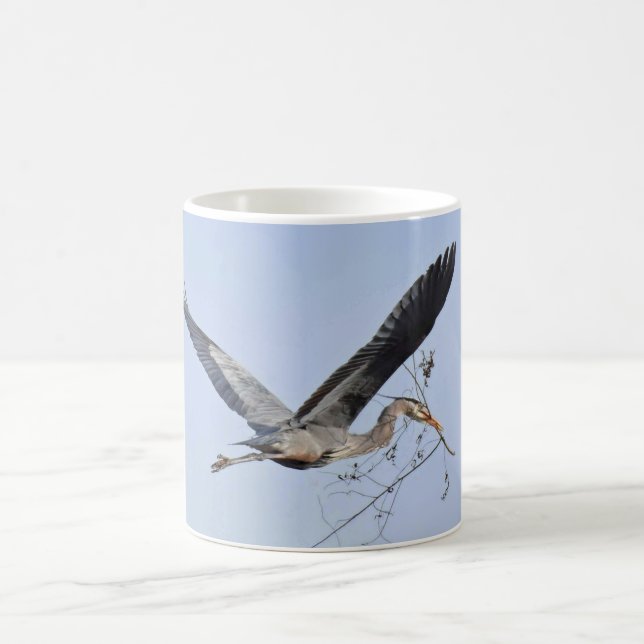 Taza De Café Gran garza azul    (Centro)