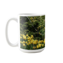 Gran garza azul con daffadoils