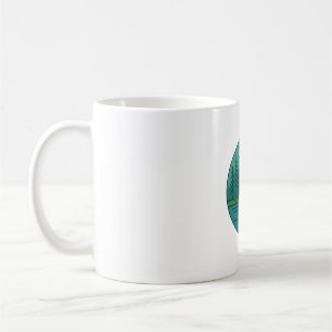 Taza De Café Gran garza junto al lago - Colorido Natu Minimalis