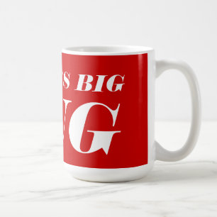 Taza De Café Gran gigante jumbo XL tafetán de café rojo