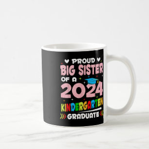 Taza De Café Gran Hermana De La Graduación De Jardín De Niños D