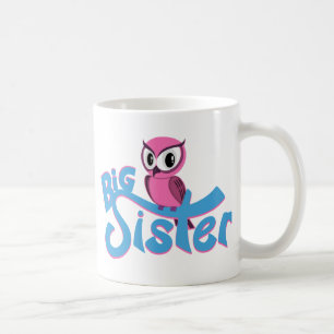Taza De Café Gran Hermana de Lechuza Rosada