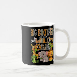 Taza De Café Gran hermano del niño del cumpleaños número uno de