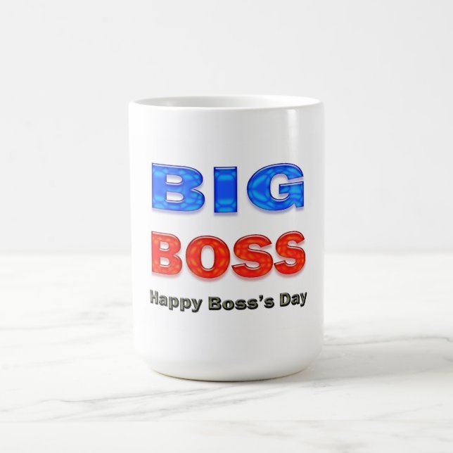 Taza De Café Gran Jefe del Feliz Día del Jefe (Centro)