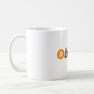 Taza De Café Gran logotipo de Bitcoin con símbolo de Bitcoin na