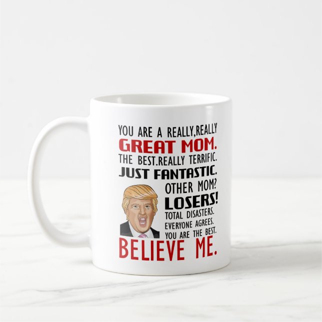 Taza De Café Gran Mamá Mug, Regalo Para Mamá, Trump Mug (Izquierda)