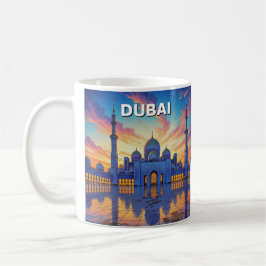 Taza De Café Gran Mezquita de Dubai UAE Atardecer