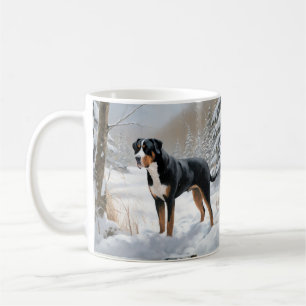 Taza De Café Gran montaña suiza Deja que nieve Navidad