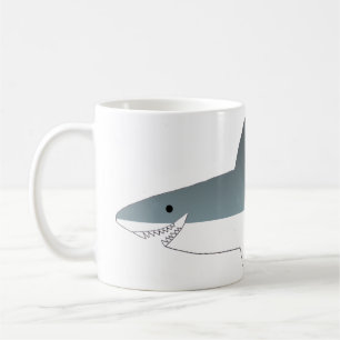 Taza De Café Gran Mug Tiburón Blanco