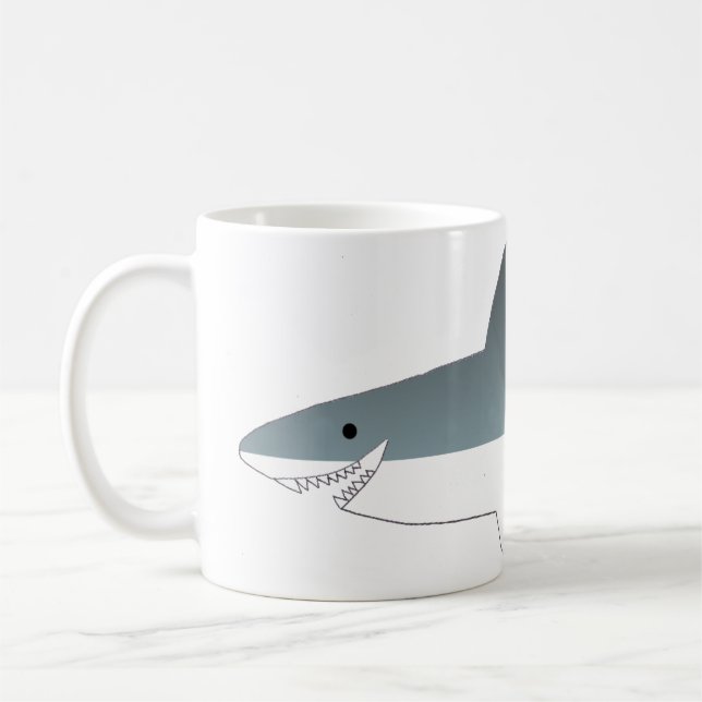 Taza De Café Gran Mug Tiburón Blanco (Izquierda)