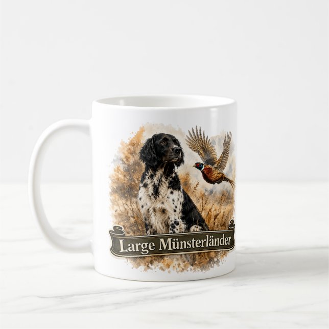 Taza De Café Gran Münsterländer con faisán (Izquierda)
