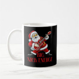 Taza De Café Gran Nick Energy Navidades divertidos Santa Guitar