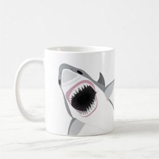 Taza De Café Gran oficina cómica de ataque de tiburón blanco