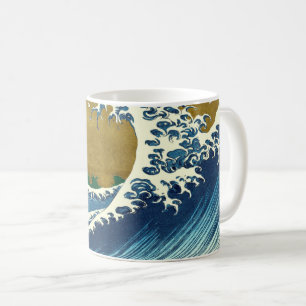 Taza De Café Gran ola de Hokusai Océano vintage de Japón