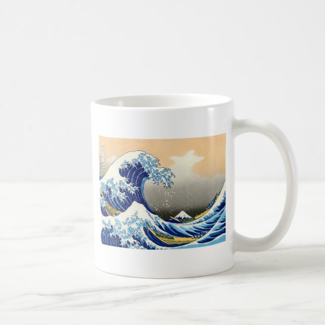 Taza De Café Gran onda del ~ Hokusai de Kanagawa (Derecha)