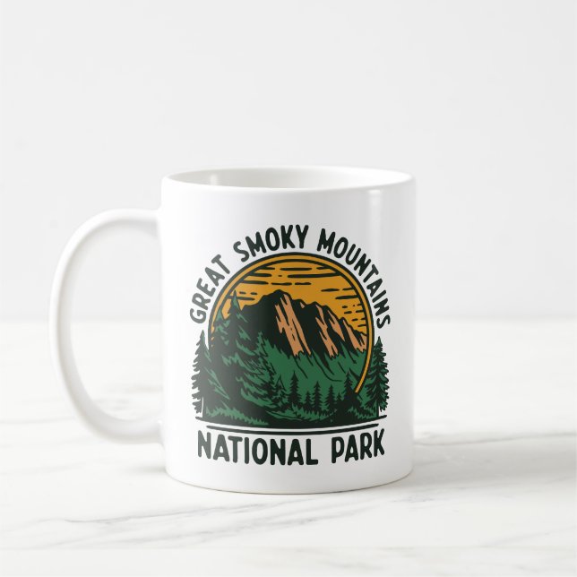 Taza De Café Gran Parque Nacional de Montañas Smoky (Izquierda)
