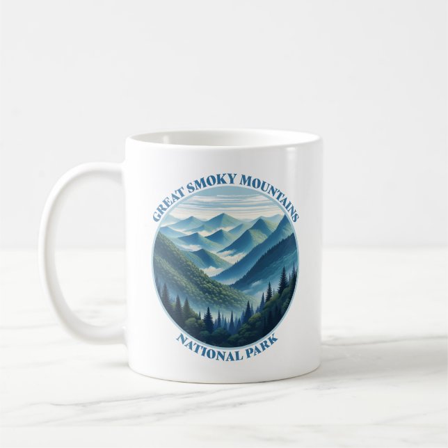 Taza De Café Gran Parque Nacional de Montañas Smoky (Izquierda)
