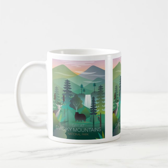 Taza De Café Gran Parque Nacional de Montañas Smoky (Izquierda)