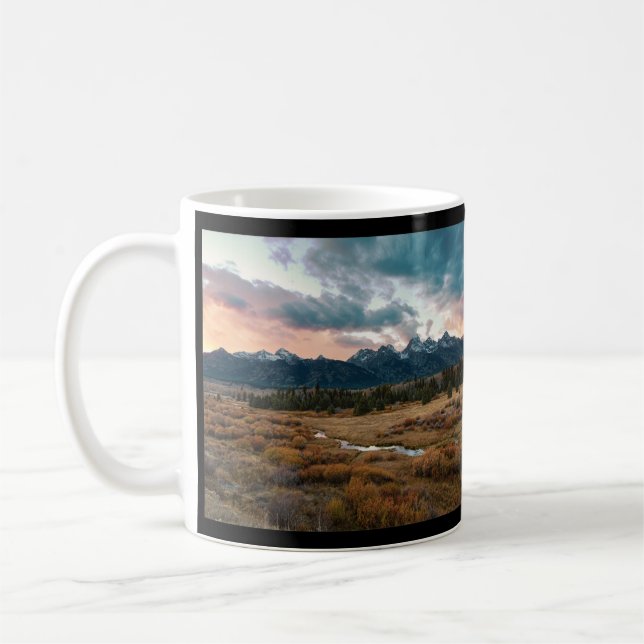 Taza De Café Gran Parque Nacional de Teton Beaver Pond Sunset P (Izquierda)