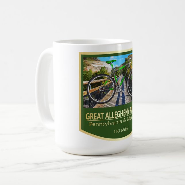 Taza De Café Gran pasaje de Allegheny (bicicleta2) (Anverso izquierdo)