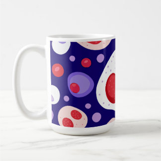 Taza De Café Gran patrón de glóbulos blancos para café Mug