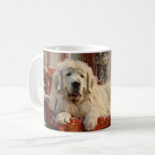 Taza De Café Gran Perro Pirineo Navideño Festivo