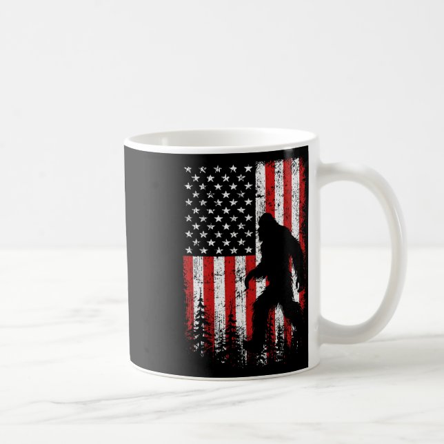 Taza De Café Gran Pie 4 De Julio Bandera Estadounidense Patriót (Derecha)