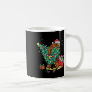 Taza De Café Gran pie de árbol de navidad Santa enciende divert