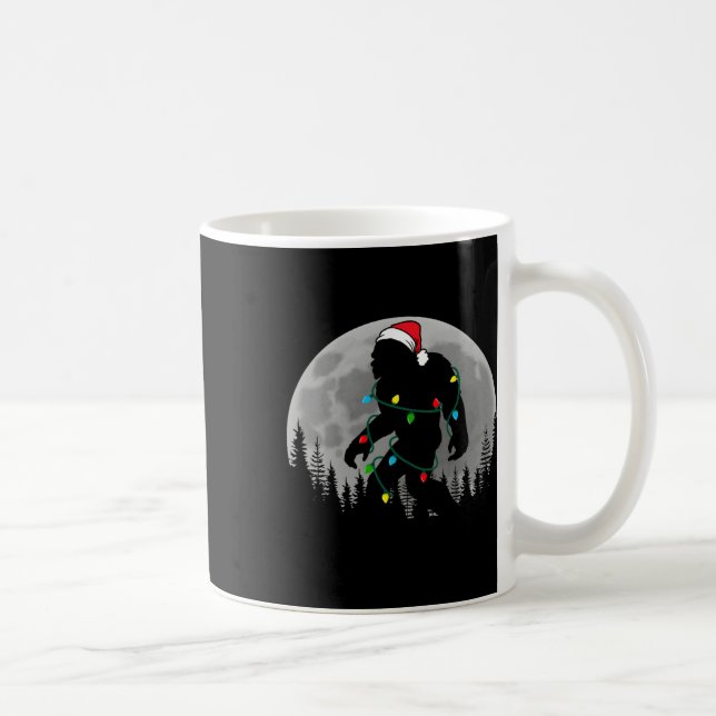 Taza De Café Gran pie de árbol de navidad Santa enciende divert (Derecha)