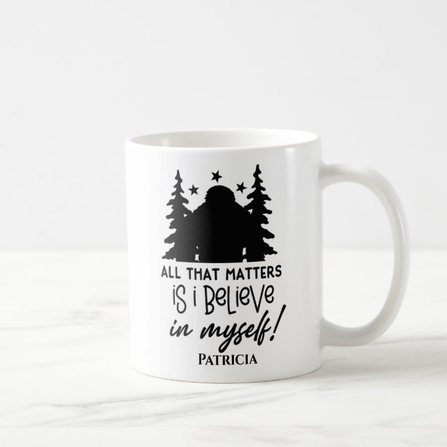 Taza De Café Gran pie que creo en mí mismo (Derecha)