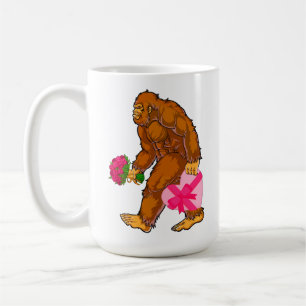 Taza De Café Gran pie Sasquatch Funny Día de San Valentín Love