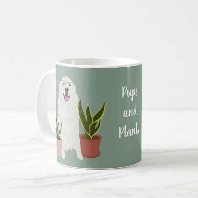 Taza De Café Gran Pirineo personalizable (Anverso izquierdo)