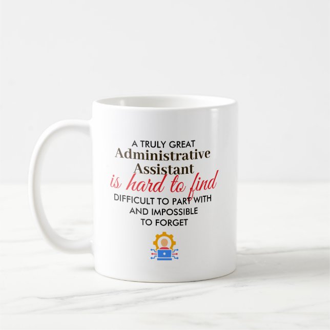 Taza De Café Gran regalo personalizado de nombre para Asistente (Izquierda)
