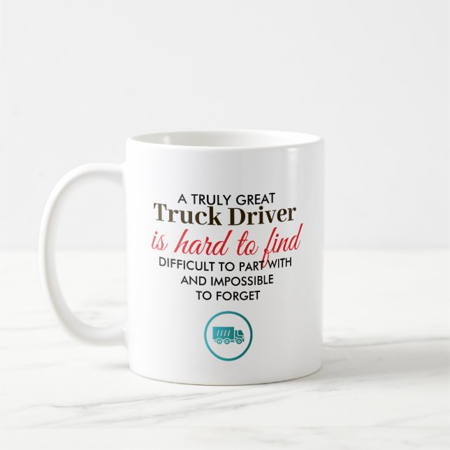 Taza De Café Gran regalo personalizado para camionero con nombr (Izquierda)