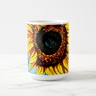 Taza De Café Gran Sunflower Watercoloración