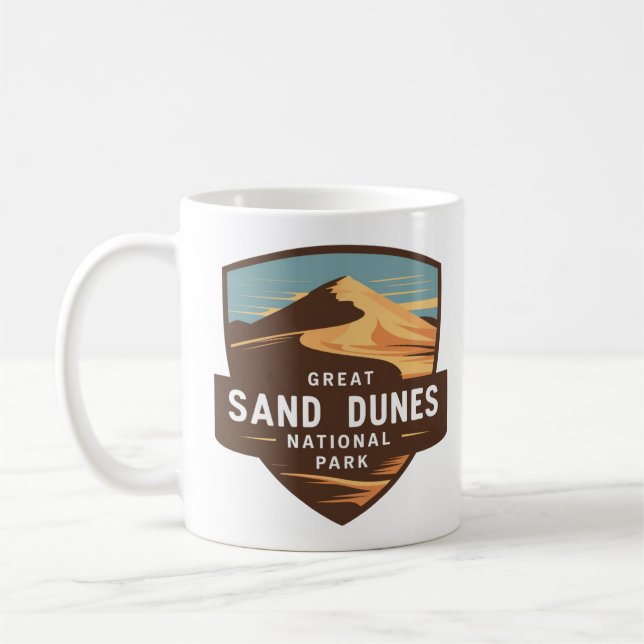 Taza De Café Gran tarjeta de viaje para parque nacional de duna (Izquierda)