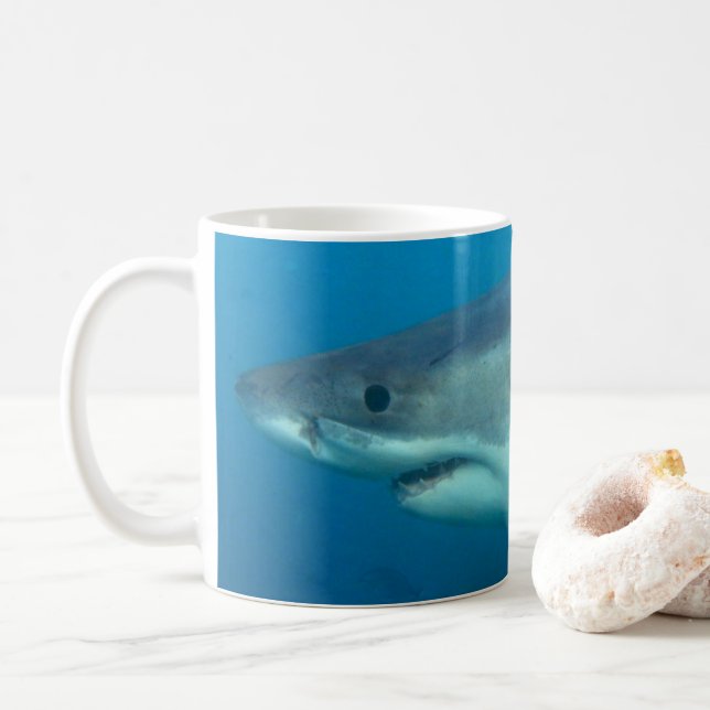 Taza De Café Gran tiburón blanco (Con donut)