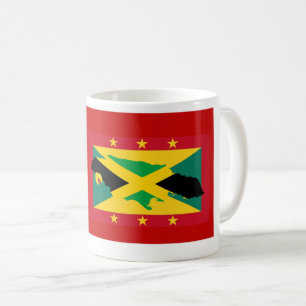 Taza De Café GRANADA BANDERA DE JAMAICA Nación Bendita Herencia