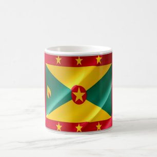 Taza De Café Granada - Bandera Ondeando -