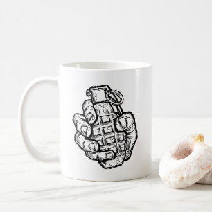 Taza De Café Granada De Mano Al Estilo De Los Comics