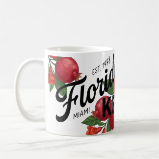 Taza De Café Granada Vintage de Florida Miami Botánico Fruta 