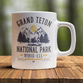 Taza De Café Grand Teton National Park Vintage Landscape