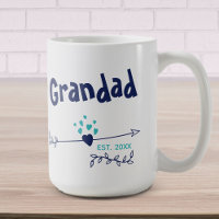 Grandad Est 20xx - Corazones y flechas - Azul de d