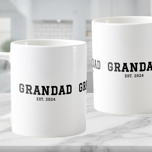 Taza De Café Grandad Established New Grandad Gift (Subido por el creador)