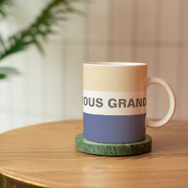 Taza De Café Grandad generosa y azul clásico