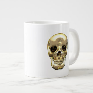 Taza De Café Grande [200] Cráneo Humano Dorado