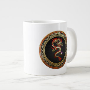 Taza De Café Grande [200] Dragón chino de oro Fucanglong
