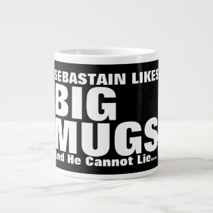 Taza De Café Grande A La Diversión Personalizada Le Gustan Los Grandes